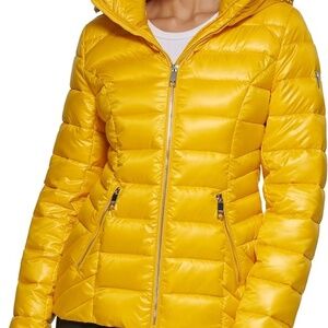 Guess Women's Mid-weight Puffer Yellow Jacket